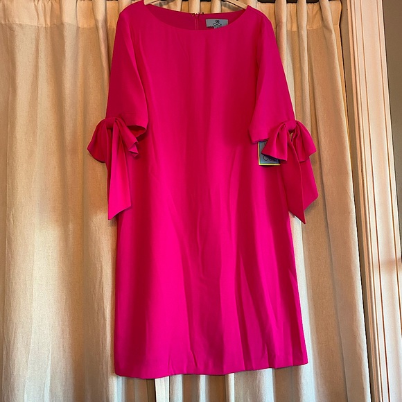 CeCe Bright Pink Shift Dress 8 - Picture 2 of 3